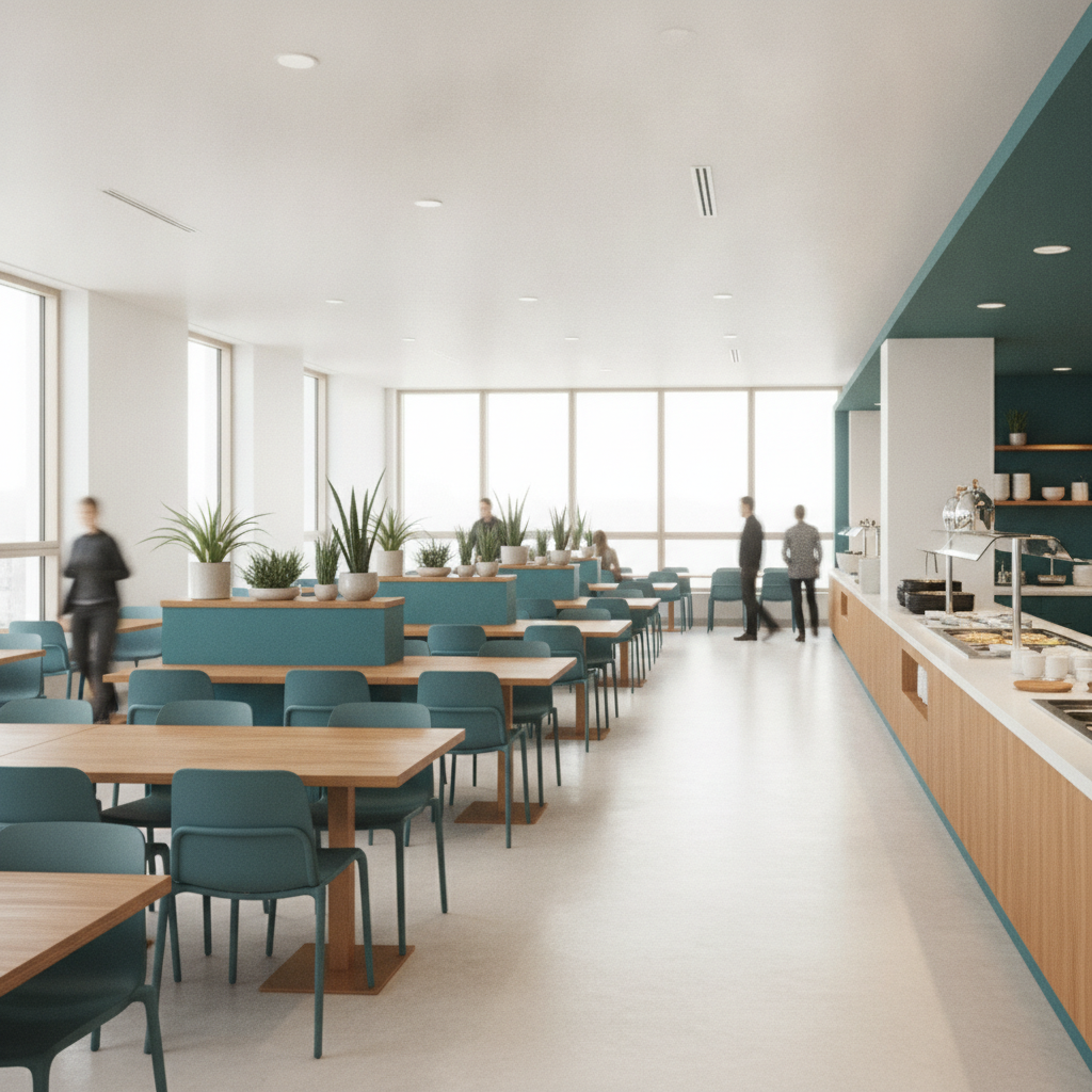 Helle, moderne Betriebskantine